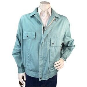 Vintage Club 66 by Craydon Teal Green Bomber Canvas Jacket Men's XL Canada